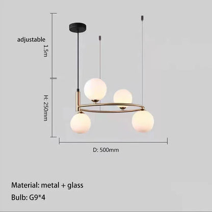 Decorbites™ Glasleuchter G9 Hängeleuchte für Wohnzimmer- und Schlafzimmerdekoration