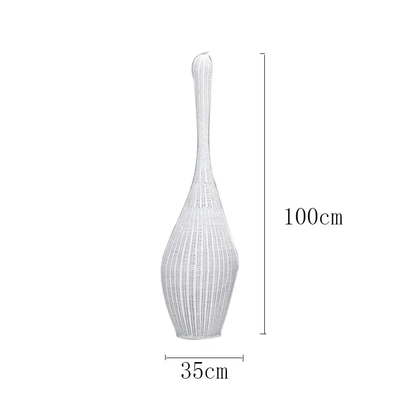 Decorbites™ Bambus-Bodenleuchte: Einzigartige Rattan-Lampe für Wohnzimmer, Schlafzimmer und Teehäuschen-Dekoration