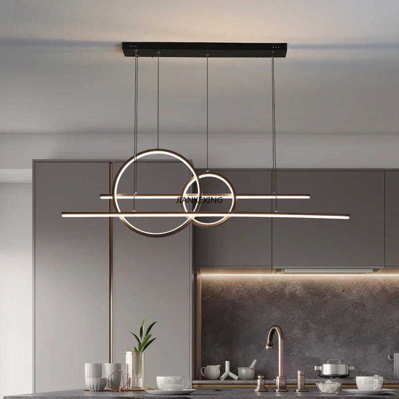 Dimmable LED Black Chandelier