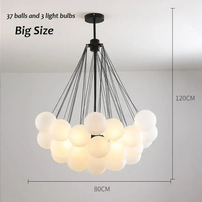 Decorbites™ Glasleuchter: Nordischer 19/37 Kugel-LED-Licht, Schwarzgold-Hängeleuchte für die Hausdekoration