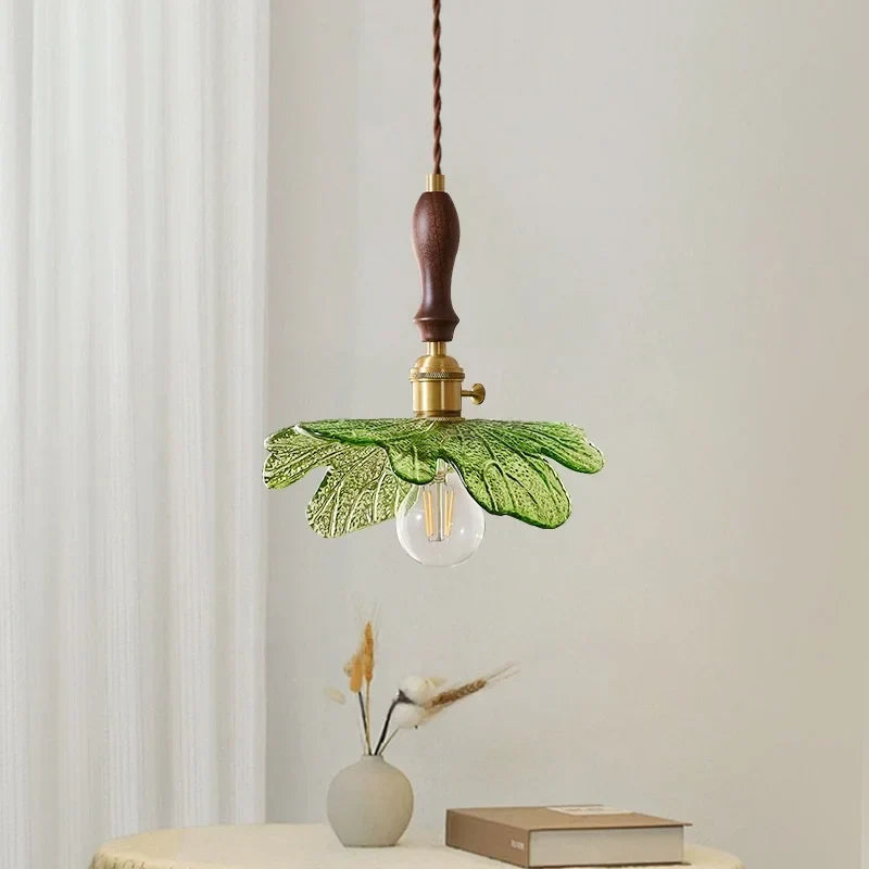 Decorbites™ Kupfer Holz Glas LED Hängeleuchte – Französisches minimalistisches Design für die Einrichtung zu Hause