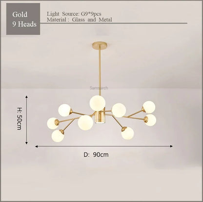 Decorbites™ Gold Schwarz LED Deckenleuchter für Wohnzimmer Schlafzimmer Beleuchtungseinrichtungen