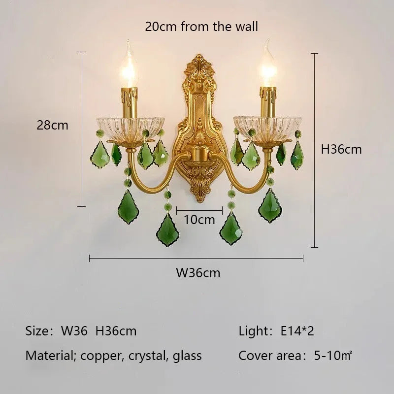 Decorbites™ Grüner Kristall-Lüster für das Wohnzimmer - Bohémien-Stil LED-Hängeleuchte