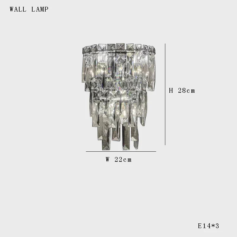 DecorBites™ Crystal Ceiling Chandelier - Elegant Two-story Room Decor