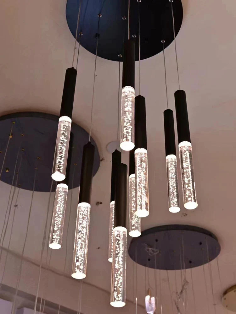 Decorbites™ Zylindrischer Kronleuchter: Moderne nordische Innenbeleuchtung für Wohnzimmer, Treppenhaus und Decke