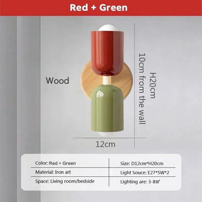 DecorBites™ Cream Zipper Wooden Wall Lamp: Minimalist Nordic Design for Bedroom, Living Room Illumination