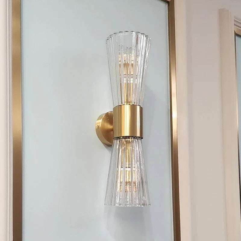 Decorbites™ Gold Edelstahl Glas Wandlampen für Schlafzimmer, Esszimmer, Gang Wandbeleuchtung