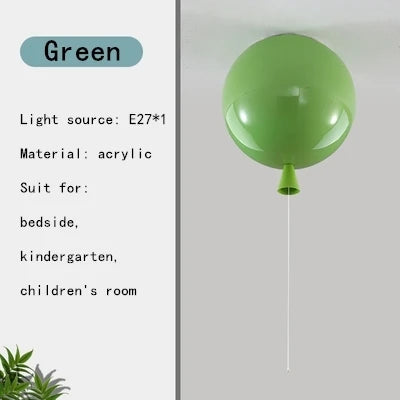 DecorBites™ LED Balloon Ceiling Lamp: New Nordic Style for Children's Room, E27 Indoor Lighting Fixtures