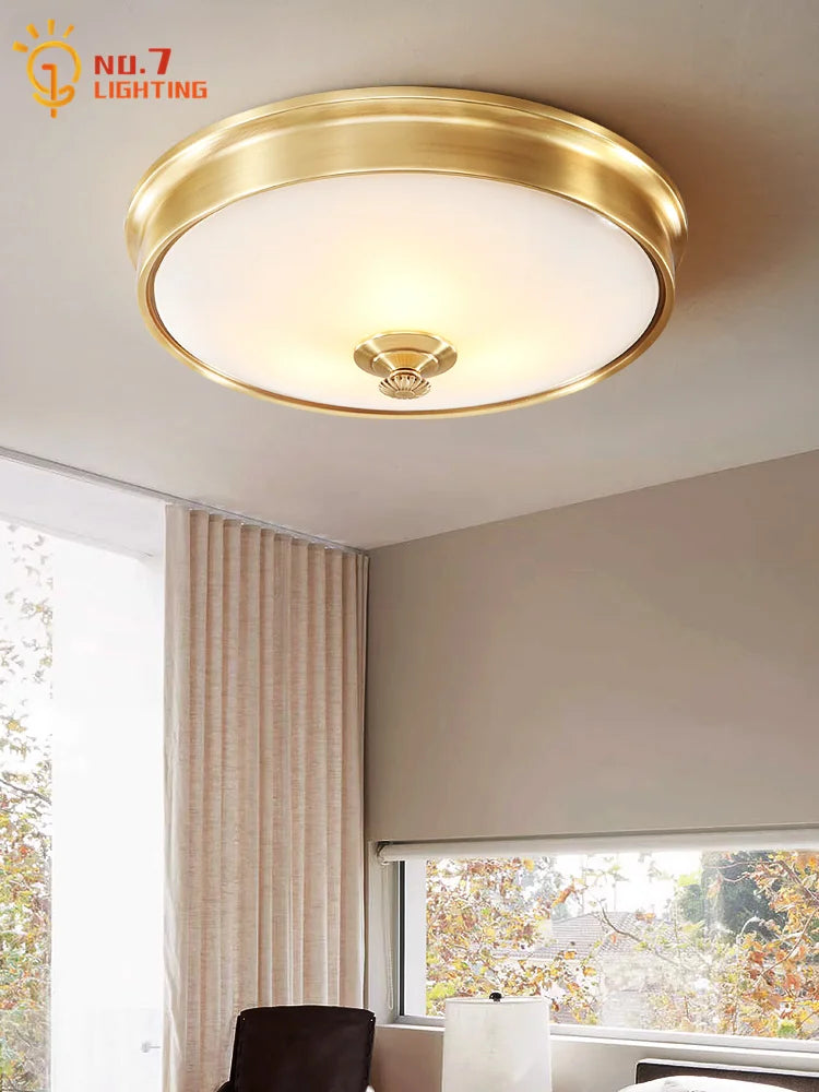 Decorbites™ Gold-Luster Kupferdeckenleuchte LED E14 Minimalistisches modernes Lichtarmatur