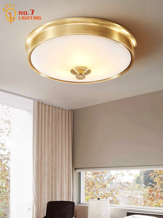 Decorbites™ Gold-Luster Kupferdeckenleuchte LED E14 Minimalistisches modernes Lichtarmatur