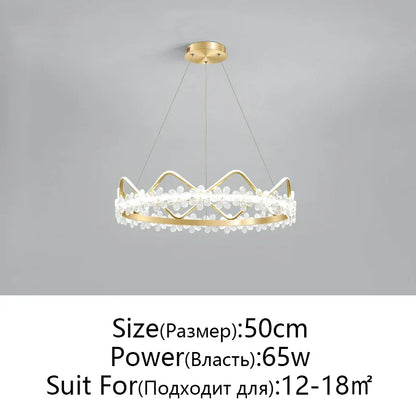 Decorbites™ Kristallblumenring-Leuchter für modernes Wohn- und Schlafzimmer