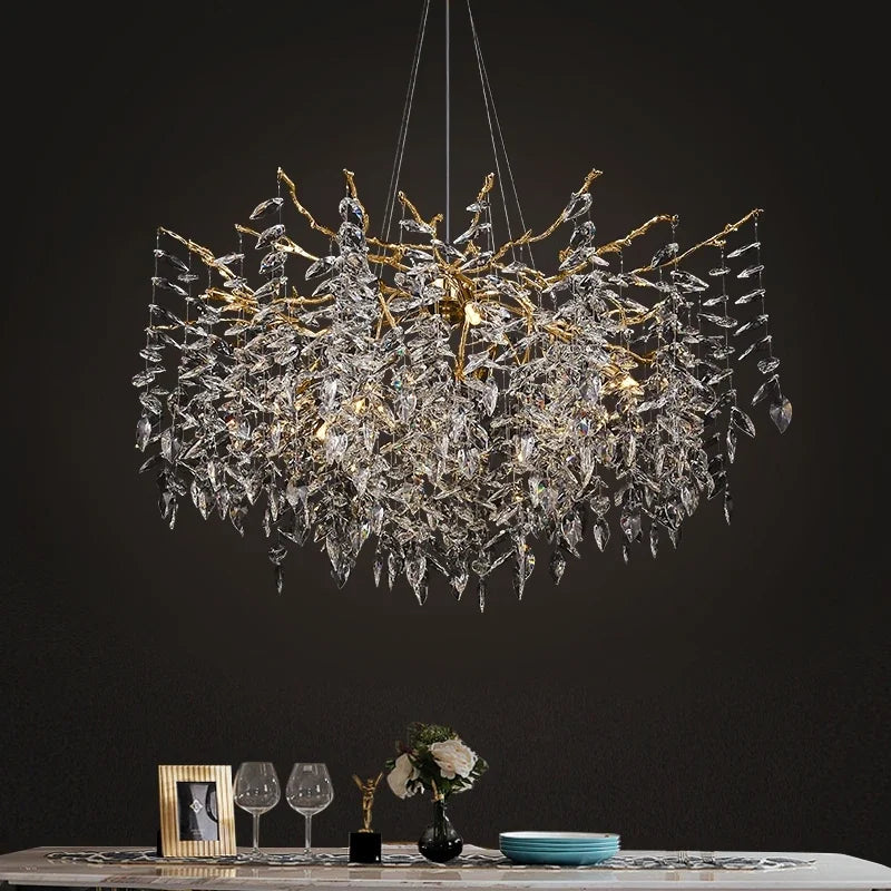 Decorbites™ Kristall-Hängeleuchter Luxus-LED-Beleuchtung Ast-Design für Wohn- und Esszimmer