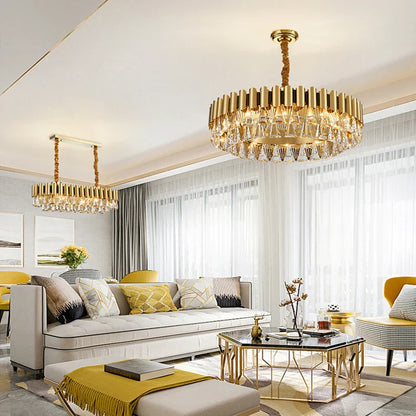 Decorbites™ Gold Kristall-Lüster LED Nordisch Klassisch Wohnzimmer Lamparas
