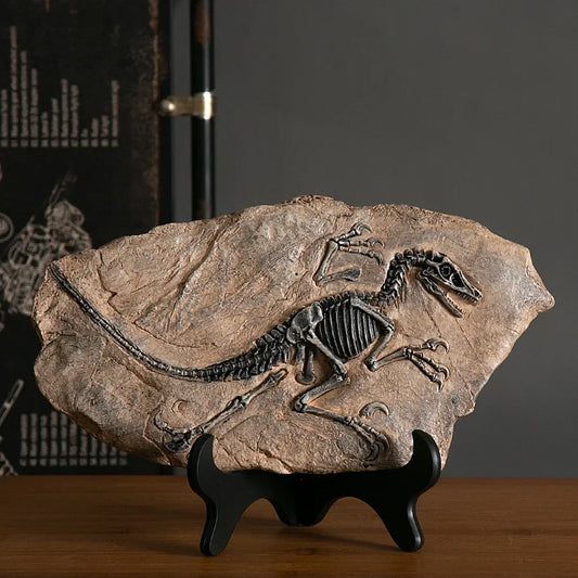DecorBites™ Dino Fossil Resin Craft: Retro Animal Statue, Indoor Living Room Decor & Gift
