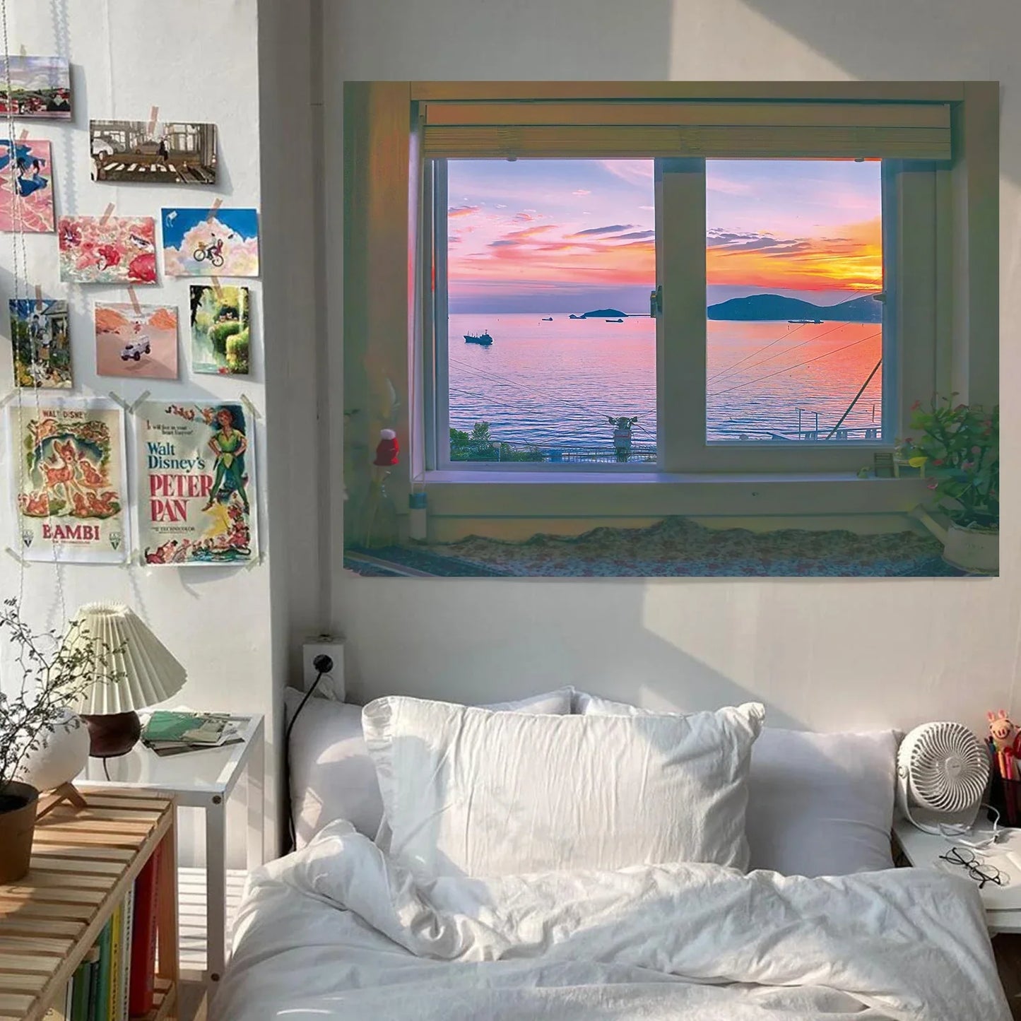 Decorbites™ Träumerische Fensterlandschaft Wandbehang für Raumdekoration