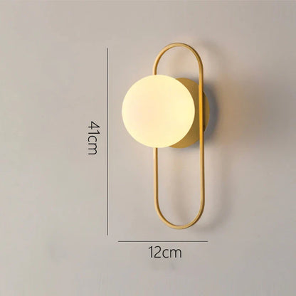 DecorBites™ Glass Gold LED Wall Lamp for Chic Indoor Lighting