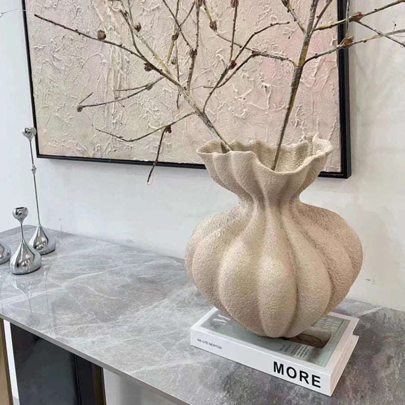 Decorbites™ Spitzen-Keramikvase für Blumensträuße und Arrangements zur Wohnraumausstattung