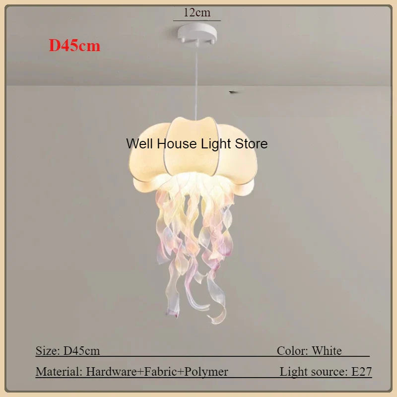 Silk Jellyfish Pendant Chandelier