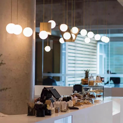 Decorbites™ Glasballen-Geometrischer Kronleuchter: Moderner Nordischer Küchenbüro-Hängelampen