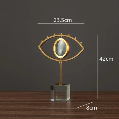 Decorbites™ Goldene Metall-Augen-Lupe mit Kristallglas-Basis - Moderne Heimdekoration