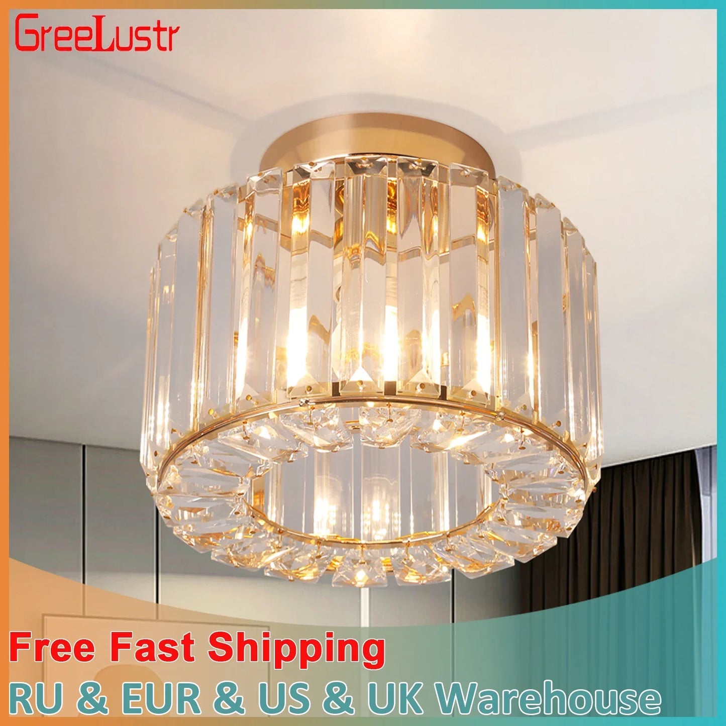 Decorbites™ Glas-LED-Kronleuchter Deckenleuchte Moderne Armatur für Wohn- und Esszimmer