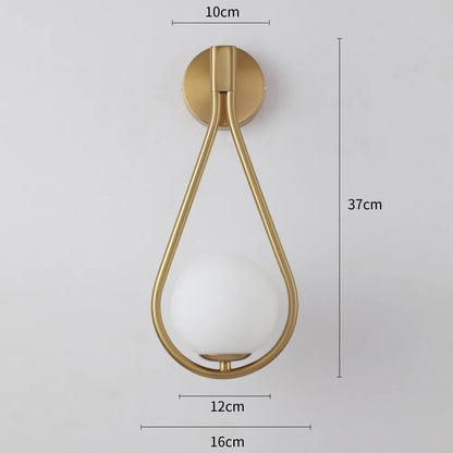 Decorbites™ Glas-Kugel-LED-Wandleuchte – Nordisch Modern Minimalistisch Schlafzimmer-Beleuchtung