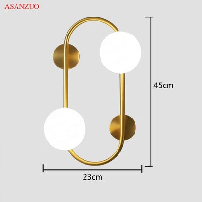 Decorbites™ Messing-LED-Wandleuchte für Schlafzimmer, Wohnzimmer, Hotel – Moderne dekorative Beleuchtung