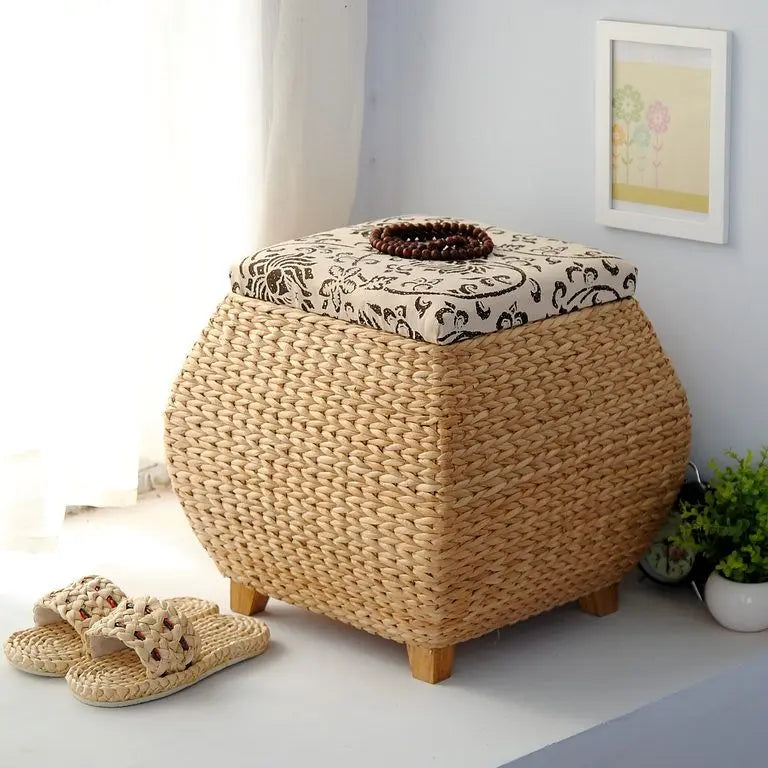 DecorBites™ 3-in-1 Storage Stool: Footrest, Shoe Organizer, and Convenient Seat