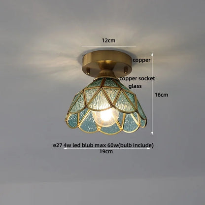 DecorBites™ Glass Flower LED Ceiling Lights - Modern Nordic Canopy Lamparas Techo