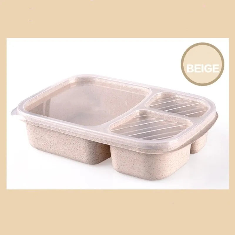 Decorbites™ Kinder-Weizenstroh-Bento-Box-Set mit Lunchtasche