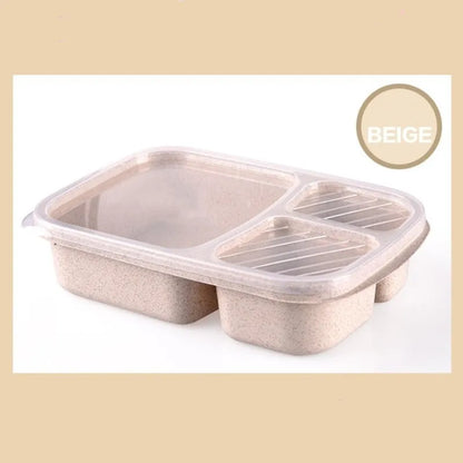 Decorbites™ Kinder-Weizenstroh-Bento-Box-Set mit Lunchtasche