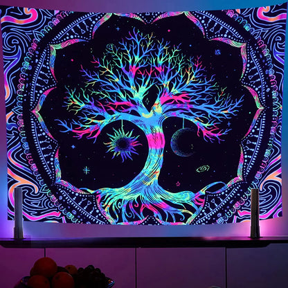 Decorbites™ Lebensbaum-Galaxie-Wandteppich für ästhetische Schlafzimmerdekoration
