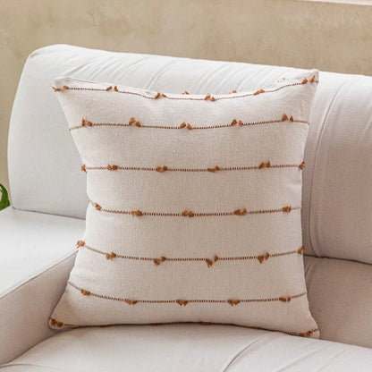 Decorbites™ Baumwoll-Streifen-Jacquard-Kissenbezug-Set: Blau Gelb Grau Pink Beige Schwarz
