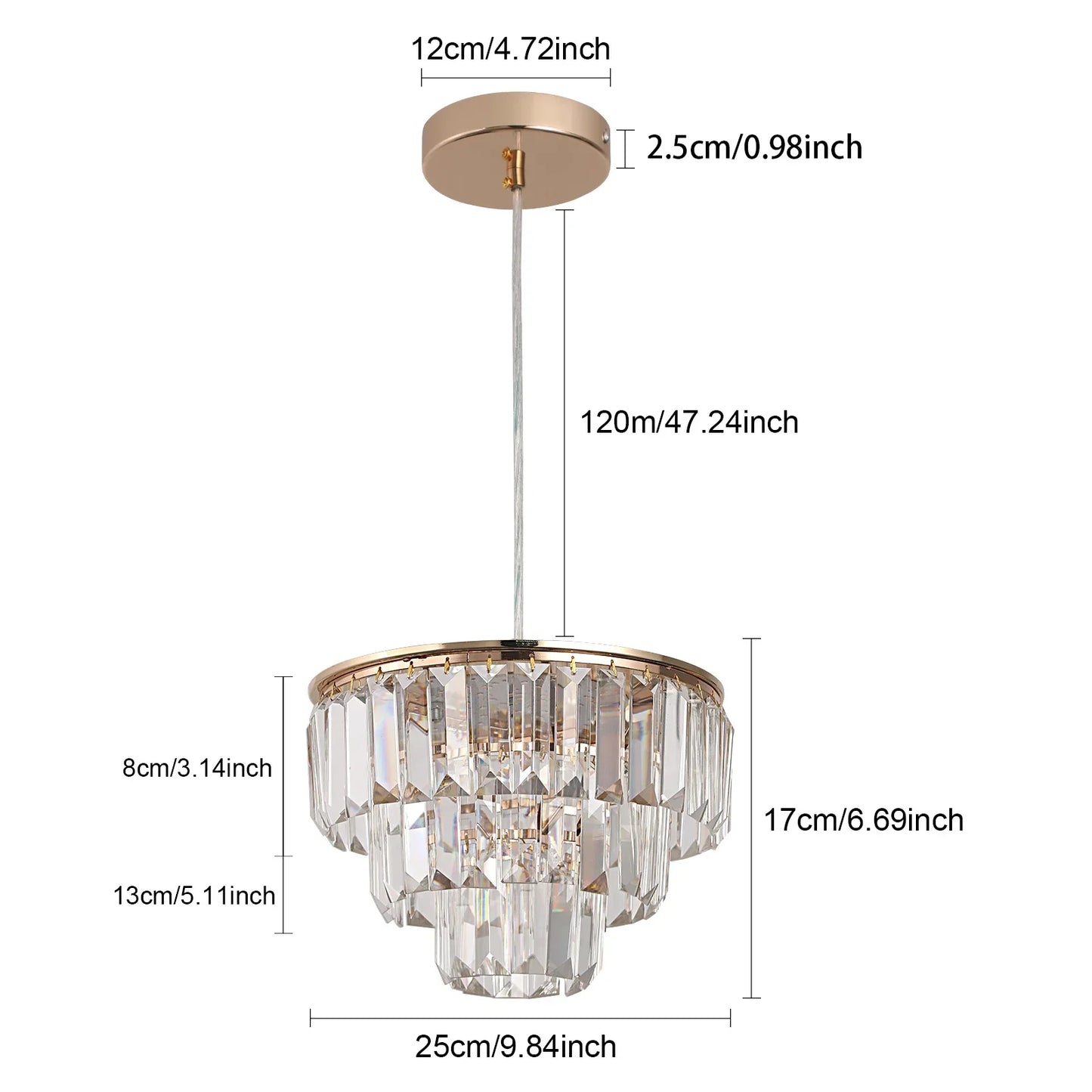 DecorBites™ Crystal LED Pendant Light for Kitchen Island Living Dining Room Chandelier