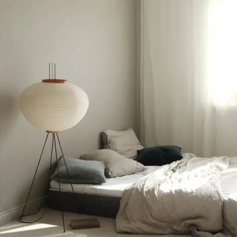 Decorbites™ Japanisches Reispapier-Bodenleuchte von Noguchi Yong für Schlafzimmer- und Salonbeleuchtung