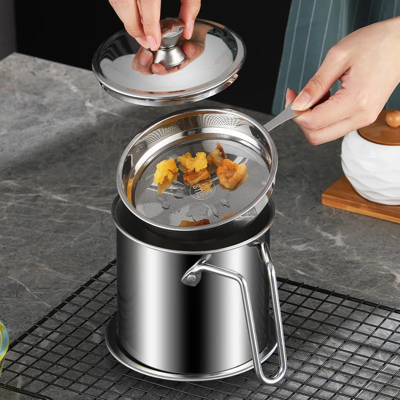 Decorbites™ Fritteuse-Topf mit Sieb, Küchenkochutensil zum Braten von Hähnchen und Pommes frites