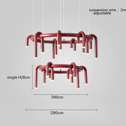 Decorbites™ Kreisförmige Ring-Anhängerleuchten - LED-Kronleuchter für Wohnzimmer zu Hause & Restaurant