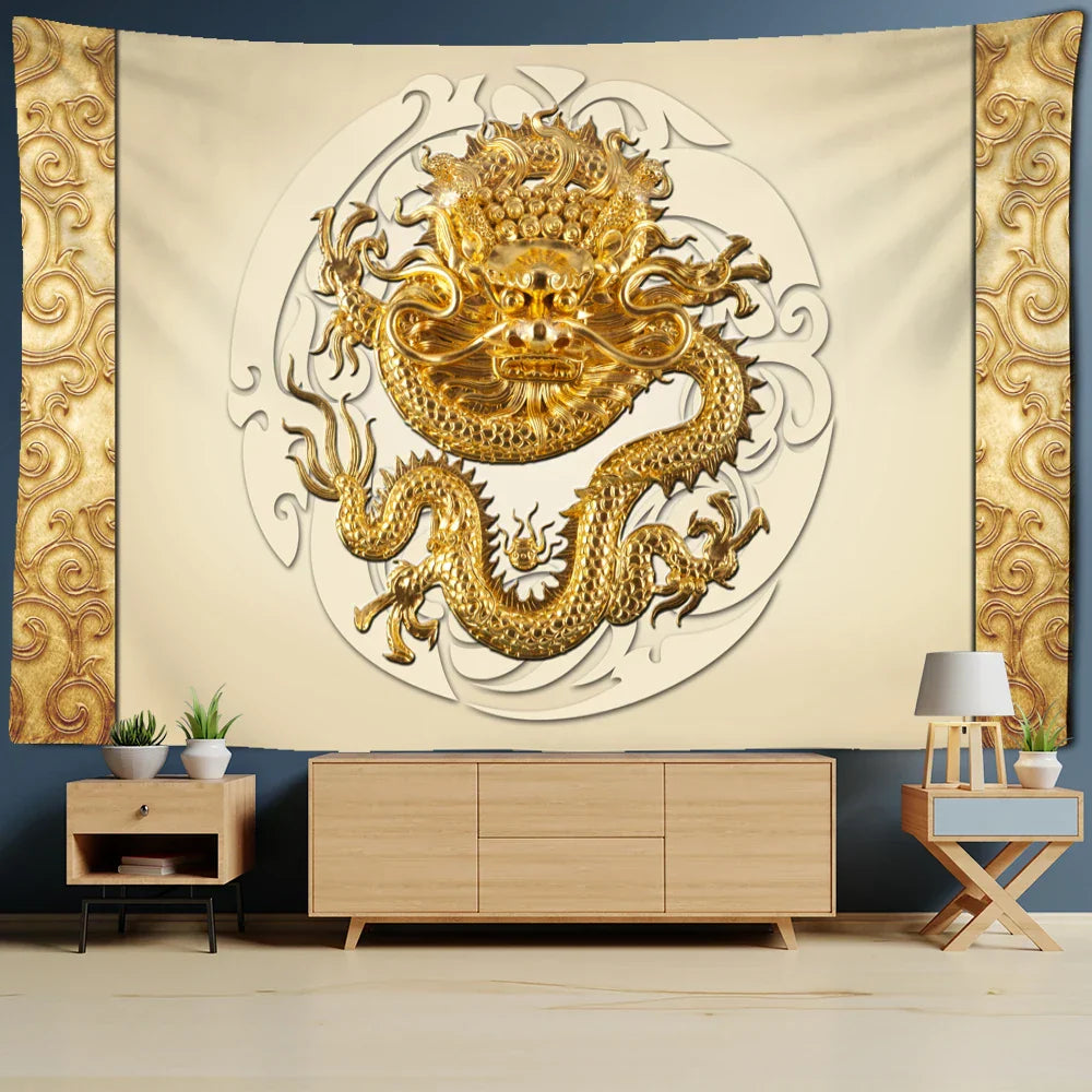 Dragon Totem Polyester Wall Tapestry 200x150cm