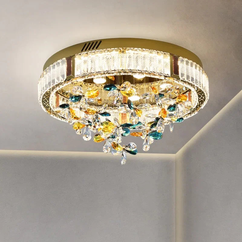 DecorBites™ Crystal Flower LED Ceiling Light - Modern Home Decor.