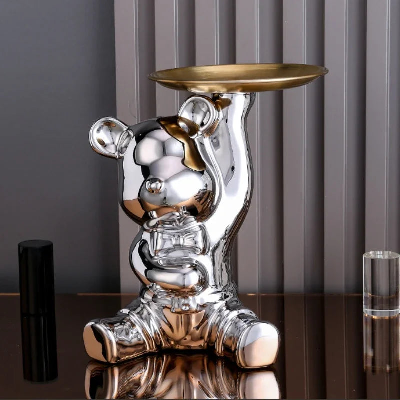 DecorBites™ Luxe Bear Doll Figurine Set for TV Cabinet & Wine Cabinet Decor
