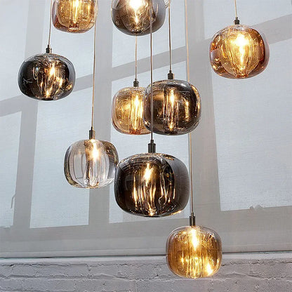 DecorBites™ Crystal Staircase Chandelier: Modern Luxury Indoor Lighting Fixture