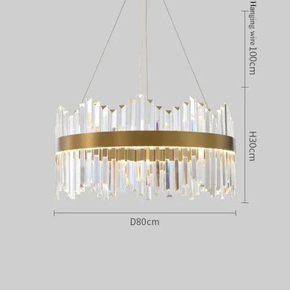 DecorBites™ Crystal LED Ring Chandelier for Luxury Decor & Lighting