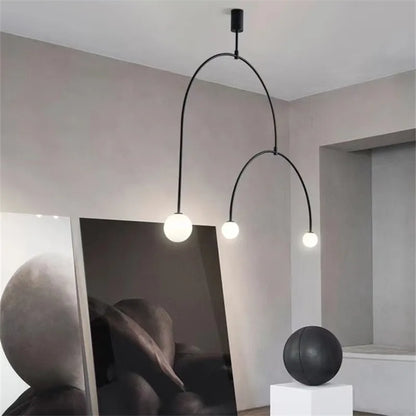 Decorbites™ Schwarz & Gold Minimalistische Eisen-Kronleuchter - Modernes Nordisches Design-Beleuchtung