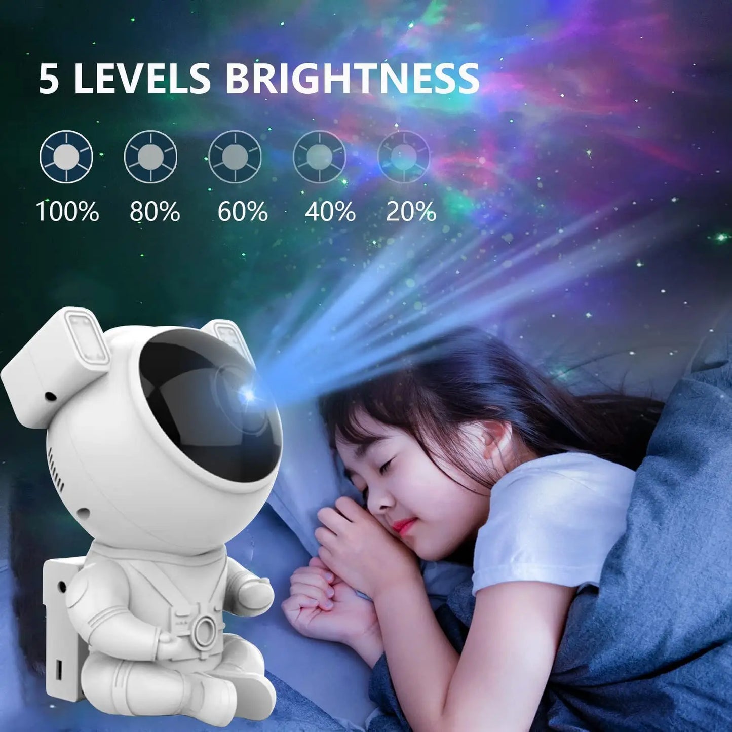 DecorBites™ Galaxy Star Projector Night Light for Bedroom Decor - Kids Birthday Gift