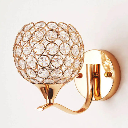 DecorBites™ Crystal Wall Sconce: Elegant Bedroom Bedside Wall Light for Home Lighting