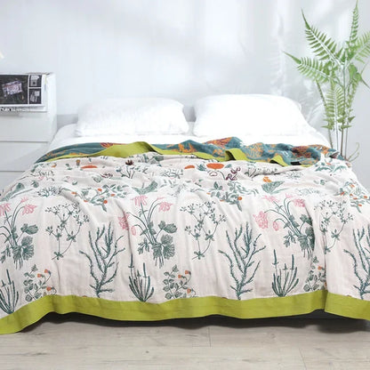 DecorBites™ Cotton Gauze Boho Throw Blanket