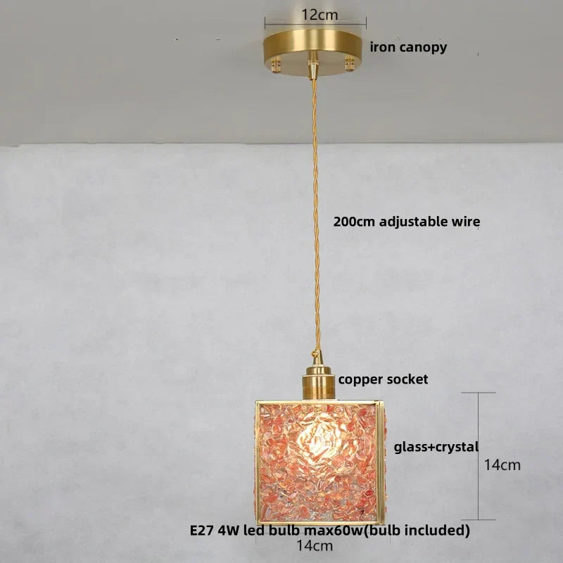 Decorbites™ Glas-Kristall-LED-Hängeleuchte – Verstellbare Luxusarmatur für Küche, Eingangsbereich, Badezimmer