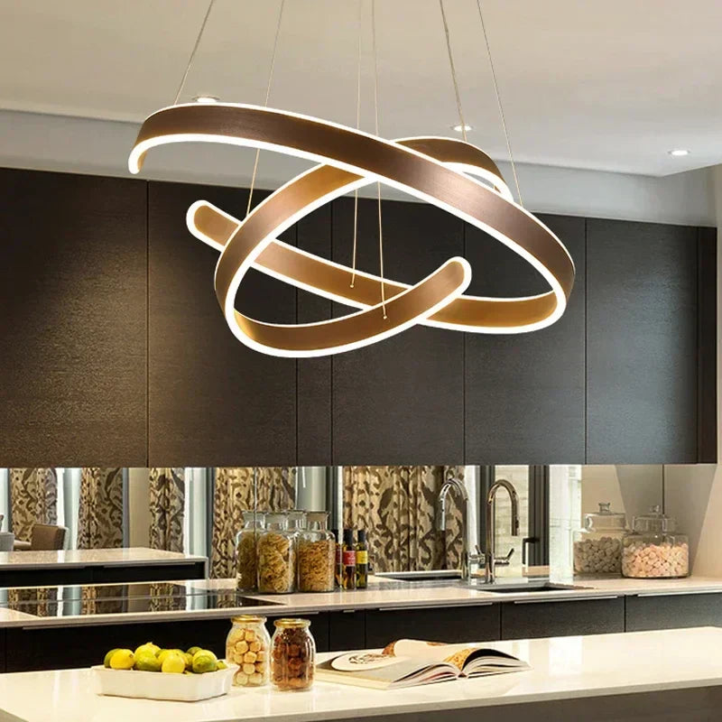 Decorbites™ Geometrische Kreisringe LED-Hängeleuchte