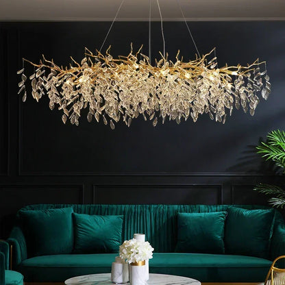 Decorbites™ Kristallzweig-Kronleuchter LED-Hängeleuchten Elegantes Villa-Wohnzimmer Gold-Dekor
