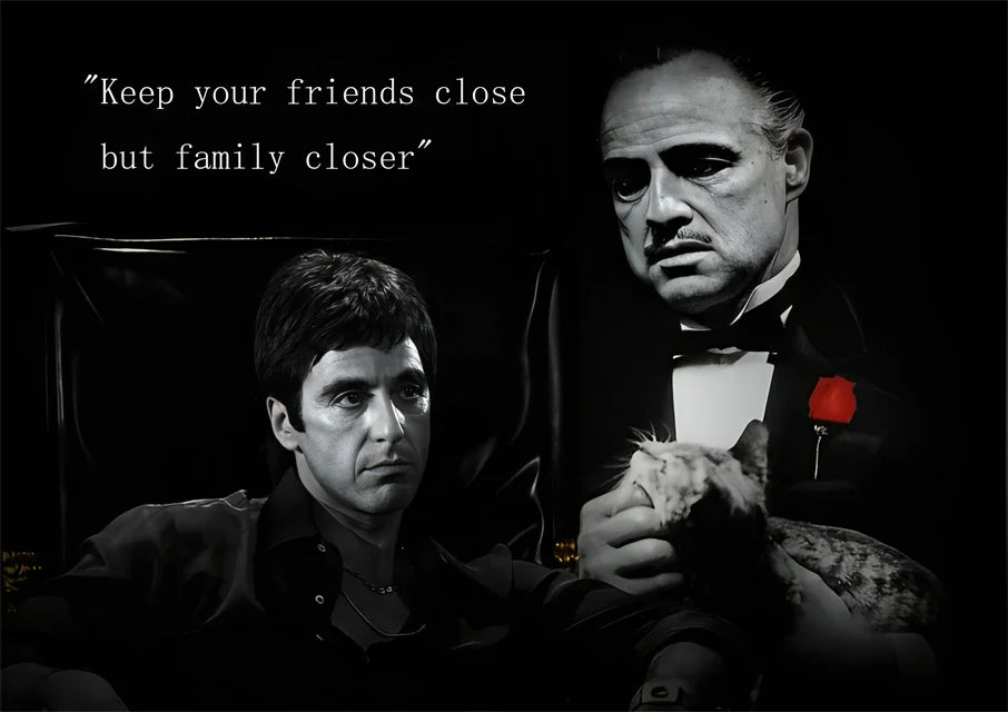 Movie Mafia Boss Legendary Figure Poster Canvas Print Art Mafia Portrait Canvas Painting Scarface Escobar Godfather Wall Decor